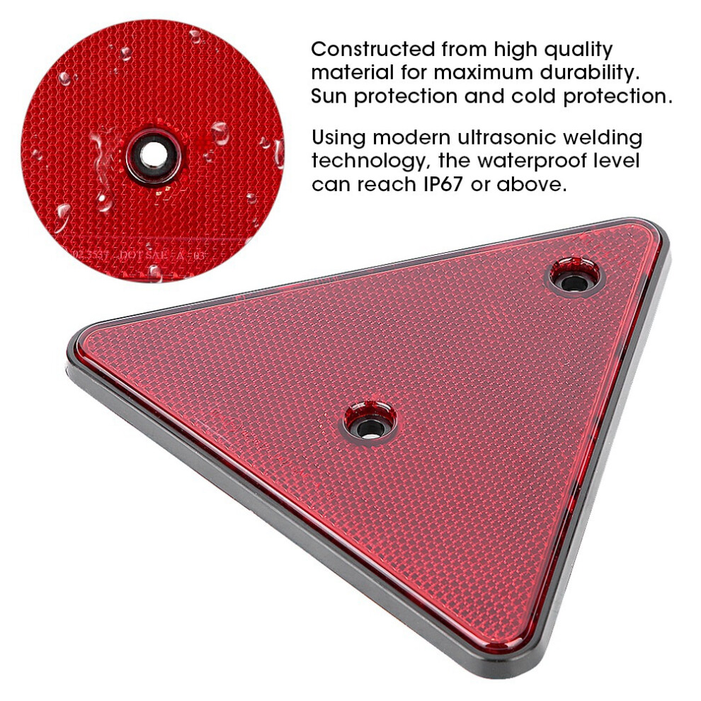 Ip67 Waterproof Triangle Reflector For Rv Trucks And Trailers Red 3121330086476