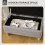 Homcom (Grey) HOMCOM Linen Storage Ottoman Storage Box with Rubberwood Legs 4