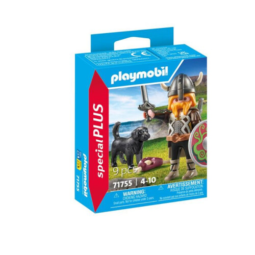 PLAYMOBIL 71755 Vikingo con perro