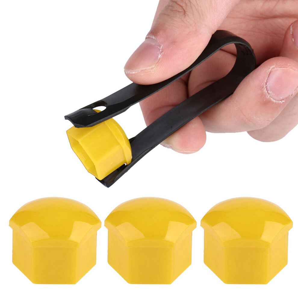 20pcs 19mm Car Wheel Nut Cover Set Auto Hub Bolt Rim Protection Yellow Color-image-OPC-PJ6WQN9-NEW