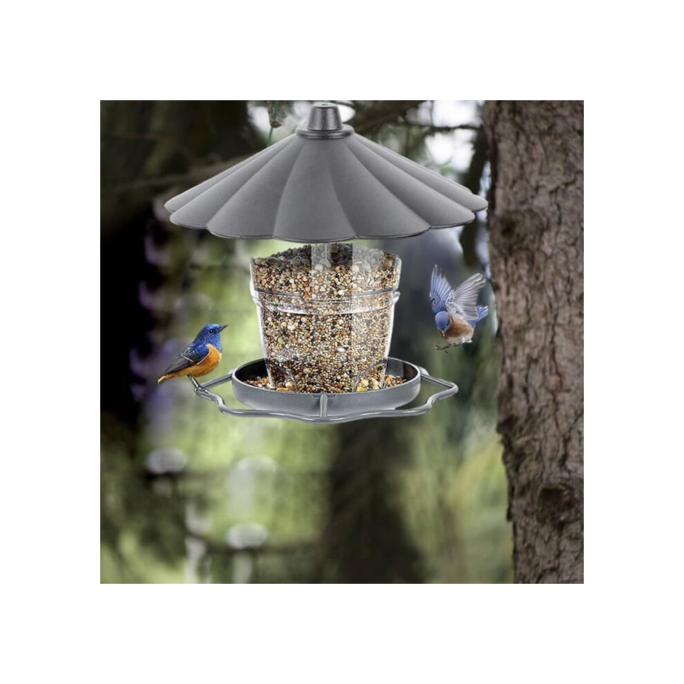 Telescopic bird feeding station OMABETA Panorama Pavilion Grey Outdoor