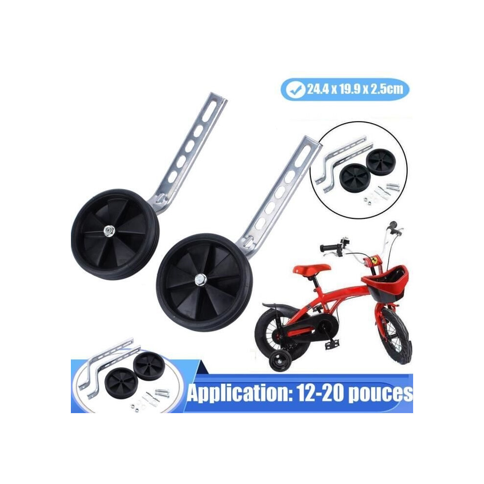 12-20 Inch Bike Training Stabilizer Wheels, Universal Adjustable Kids Bike Stabilizers - YES