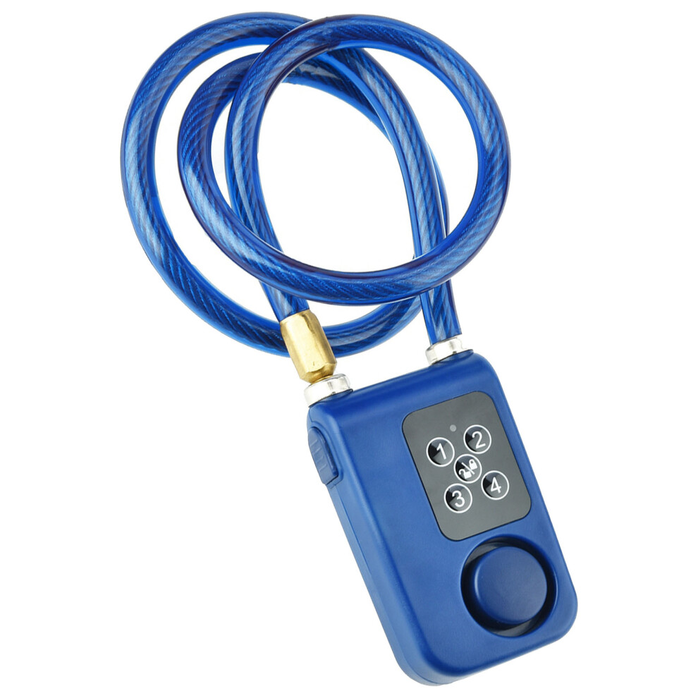For Bike Smart Anti-Theft Alarm Cable Lock Keyless Security Password Chain Lock 7891330090372