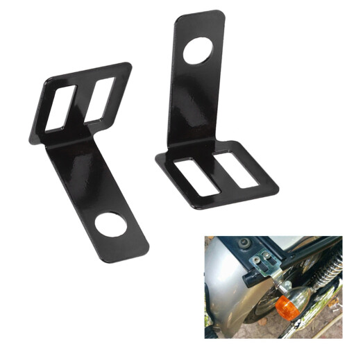 Universal-Metall-Blinkerhalter hinten, 2er-Pack, Schwarz 2