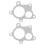 Durable Aluminium 5 Bolt Exhaust Gaskets T3 T4 T04E Down Pipe Set 2