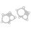 Durable Aluminium 5 Bolt Exhaust Gaskets T3 T4 T04E Down Pipe Set 9