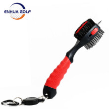 Limpador de tacos de golfe 4 em 1 - Escova para tacos de golfe - Escova para golfe e limpador de sulcos - Acessórios de golfe compatíveis co