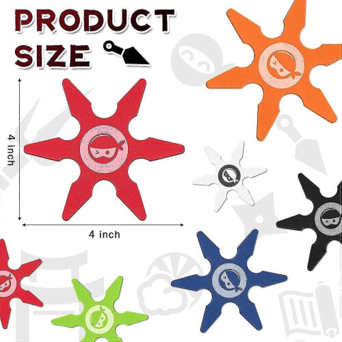 (48) Παιχνίδια Ninja Foam Star 4 ιντσών Μικρά παιχνίδια με αφρώδη αστέρια, παιχνίδια με α 2