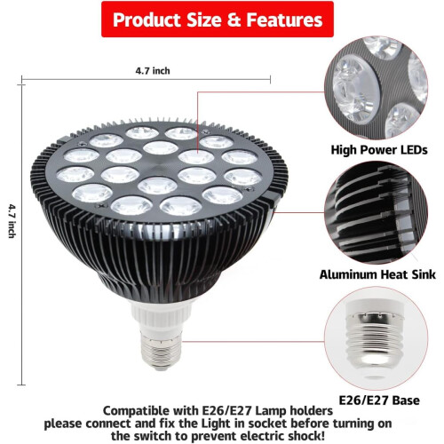 Λάμπα θεραπείας με κόκκινο φως, 18 LED, 54W, συσκευή συνδυασμού υπέρυθρων και κόκκιν 2