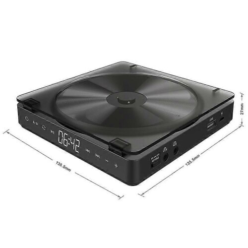 Φορητό CD Player με διπλά ακουστικά, αναπαραγωγή CD Walkman με κουμπιά επαφής, επαναφο 1