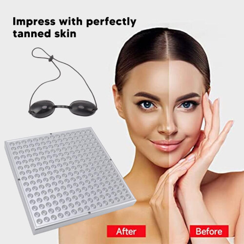 Λάμπα μαυρίσματος με μπλε φως 45W, 225 φώτα LED, μπρονζέ ηλιοθεραπεία δέρματος 2