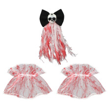 Halloween Braut Kopfschmuck, Retro Rose, Gothic dunkles Spitzenarmband, Geister Braut Outfit, lustige Verkleidung, passend zu Halloween,