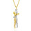 Collier unisexe avec pendentif style amour (or) 1