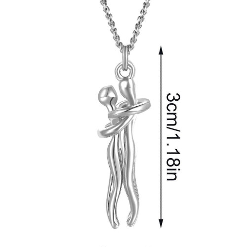 Collier unisexe avec pendentif style amour (or) 1
