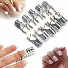 Lot de 10 pochoirs argentés compatibles avec le gel et l'acrylique pochoirs de modelage réutilisables