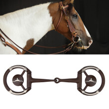 Pferde-Kauartikel Antikes Western-Bit 362,5 g 125 85 mm Braun