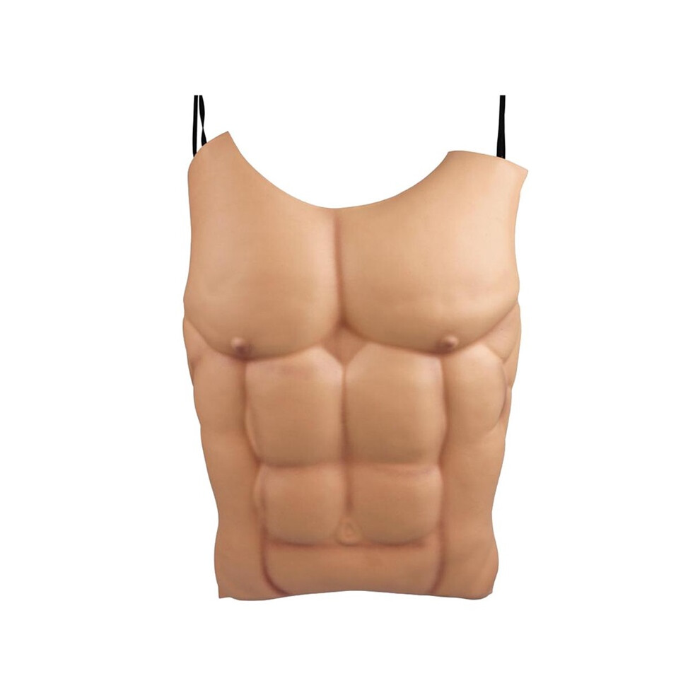 Men Realistic Chest  Fake Skin Chest Muscle DIY Costume Cosplay Props Party Halloween Decoration