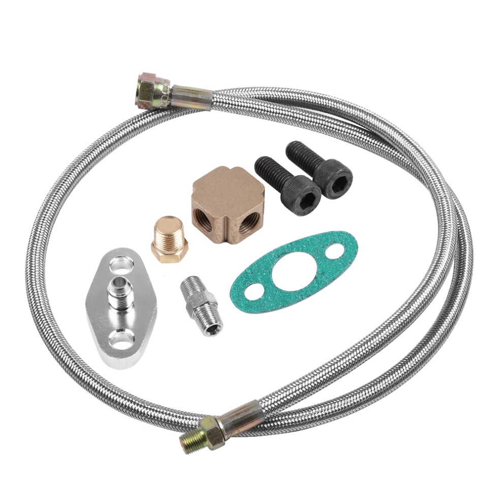 Turbo Oil Feed Line Kit For T3 T4 Turbos Durable Aluminum & Abs 4641330096354