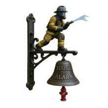 Doorbell With Sound Salute To Firefighters Doorbell Vintage Metal Firefighter Doorbell With Weather-proof Design Alarm For Home