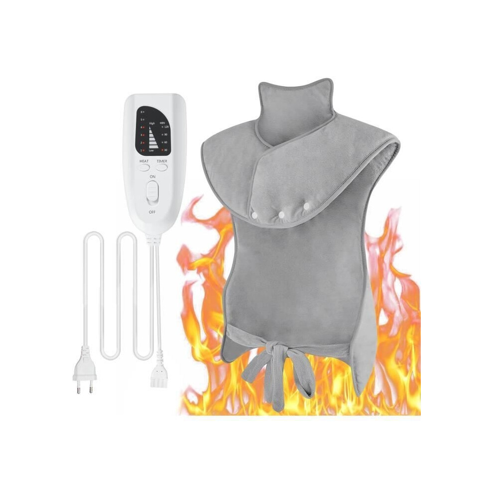 Aihontai Heating Pad For Back, Shoulders And Neck With Automatic Shut-Off, 60 X 90 Cm, Fast Heating Of The Electric Neck, Machine Washable.