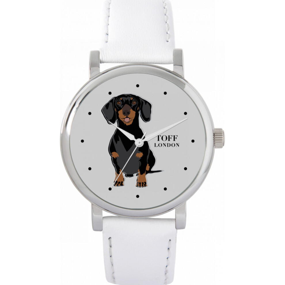 Toff London TLWS-93717 Ladies Black Dachshund Dog Watch-image-OPC-PJ6X782-NEW
