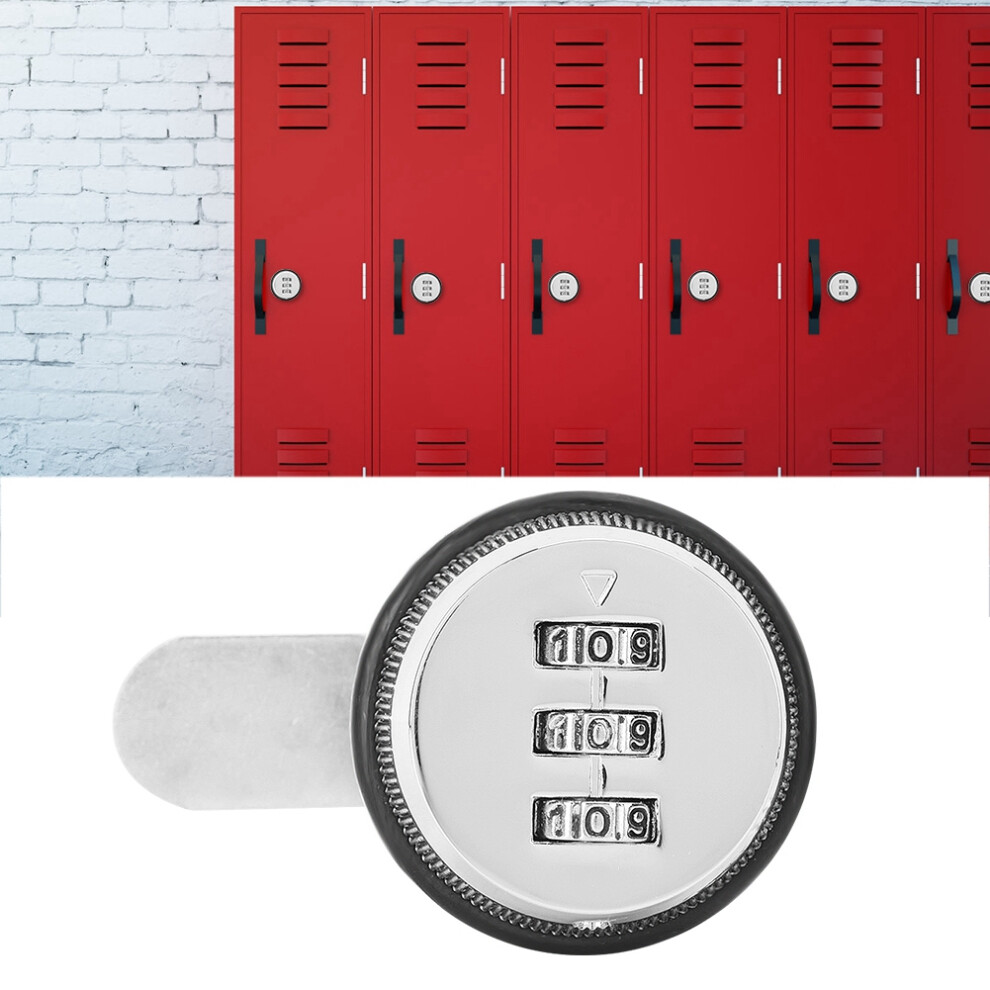 Zinc Alloy 3-Digit Combination Lock For Cabinets And Drawers - Keyless 4911330098901