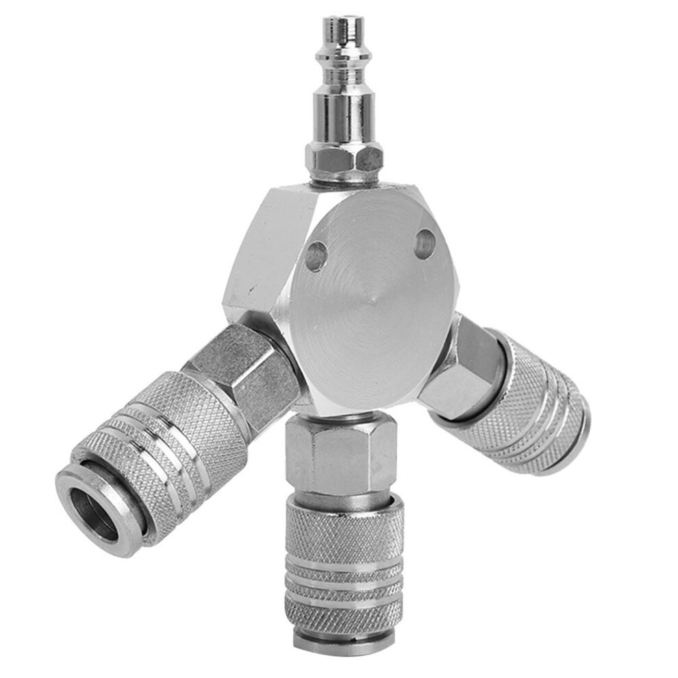 3-Way Air Hose Manifold Quick Coupler Connector Adapter Splitter 1/4'' F Npt Uk 9441330099790