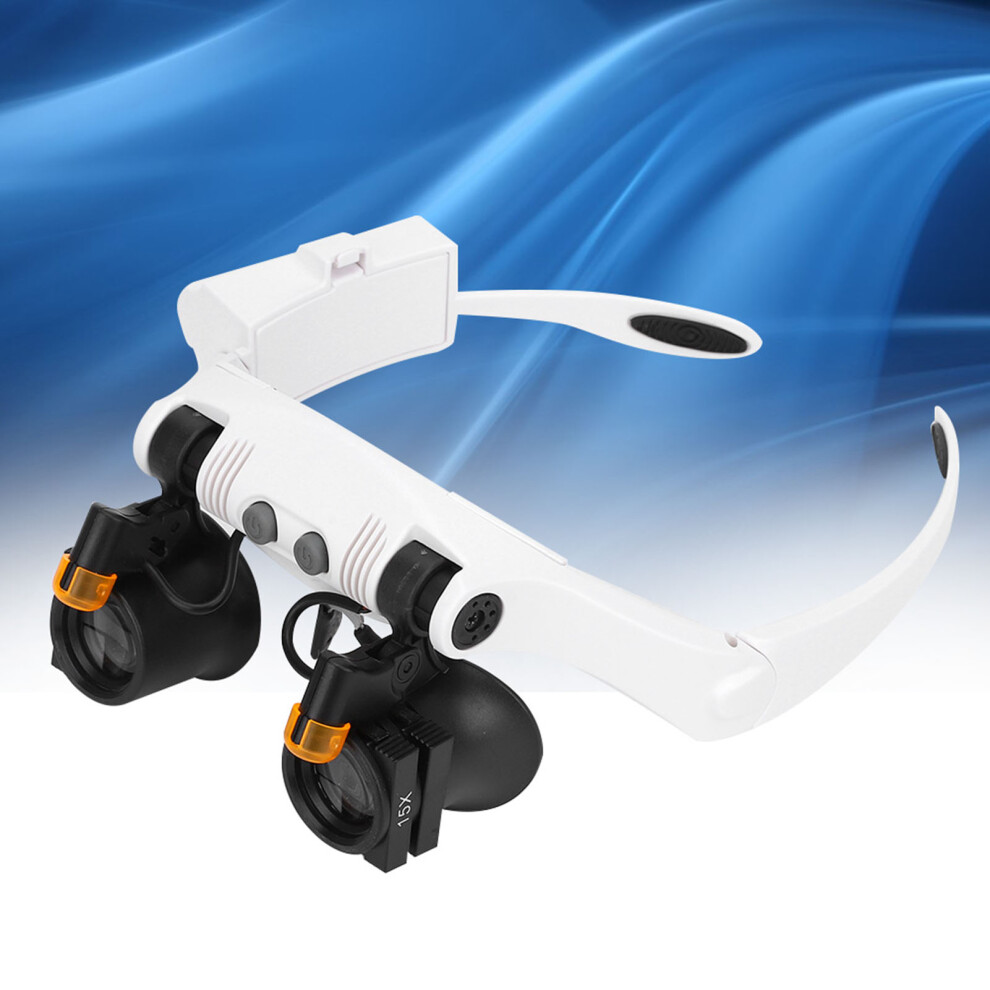 Multifunctional LED Head Magnifier with 21 Combinations & Replaceable Lenses