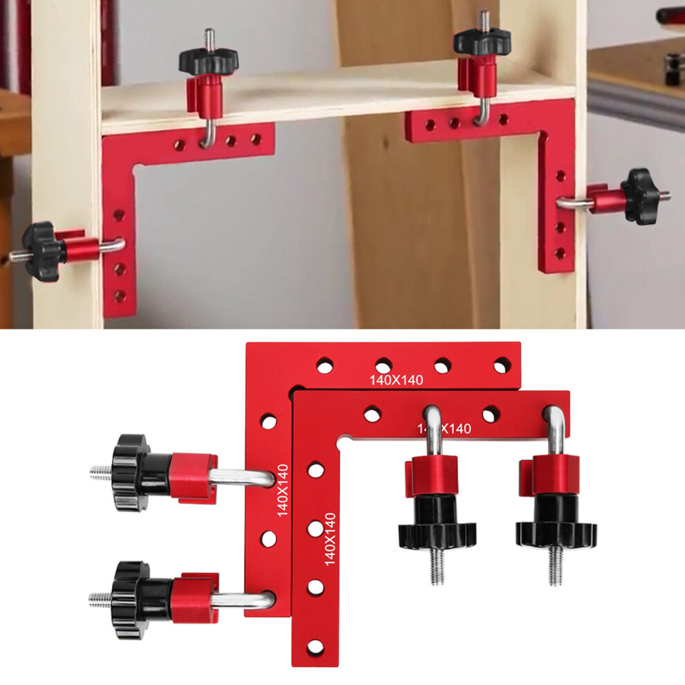 90 Degree Right Angle Panel Fixing Clamp 140X140mm L Shaped Carpenter Ruler 7901330100473