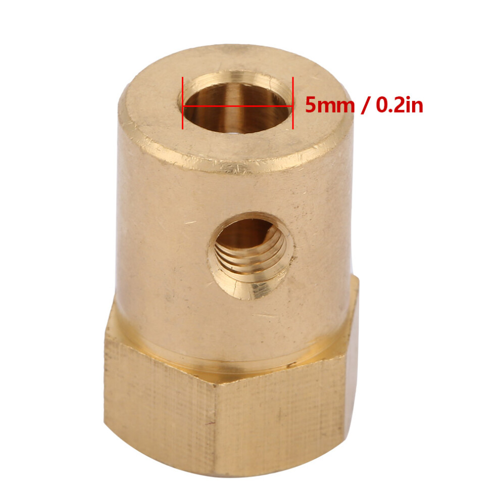 4Pcs Brass Extended Shaft Motor Connectors 5Mm Hex Couplings 4911330101403