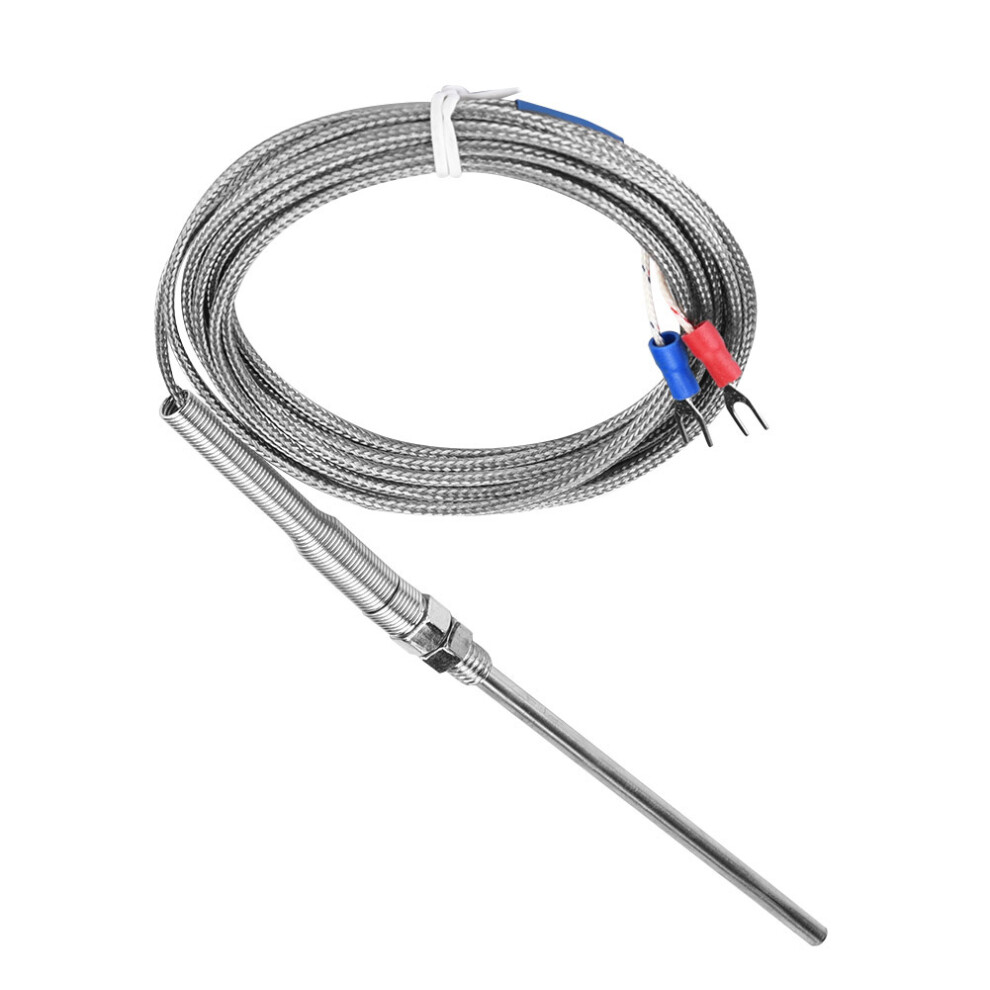 M8 Thread Type K Thermocouple Probe 100mm, 0-400, 4m Wire