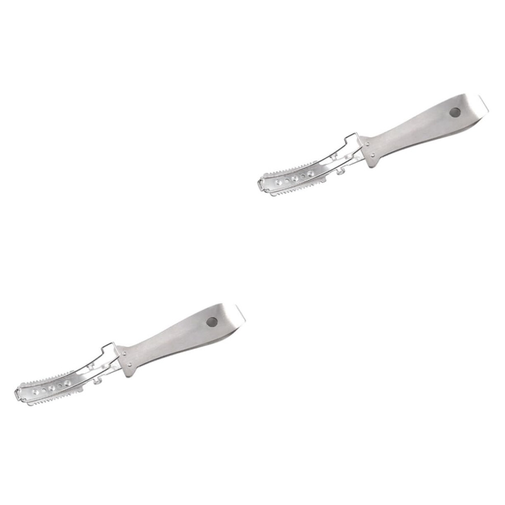 Multitools Pack Of 2 Razor Tool For Shaving Meat Hair Tool For Cleaning Pig Hair Pork Tweezers Pig Hair Remover Pet Hair Scraper 6493810458705