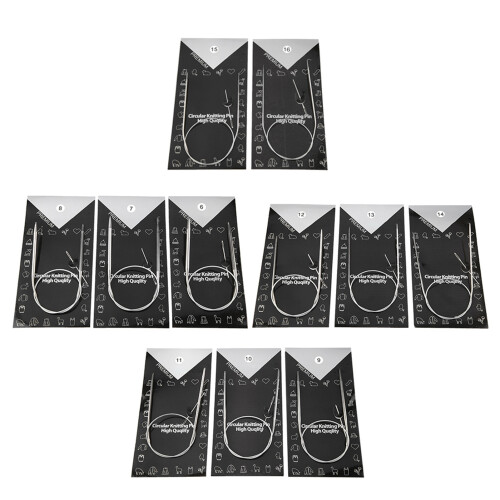 Portable 11pcs Circular Knitting Needle Set Hollow Design 43/65/80cm 1