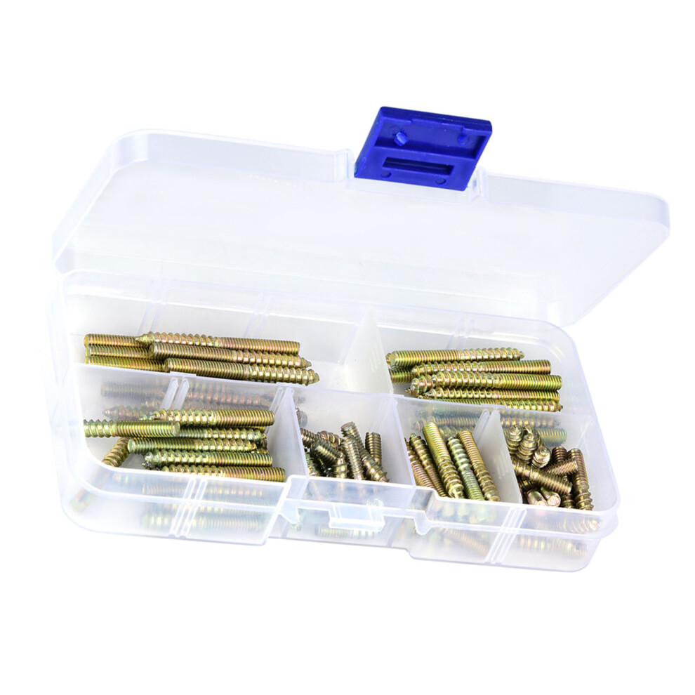 110Pcs M4 Hanger Bolt Double End Dowel Screw For Furniture Assembly 8771330103397