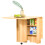 Homcom HOMCOM Foldable Dining Table with Storage Shelves for Kitchen, Dining Room 9