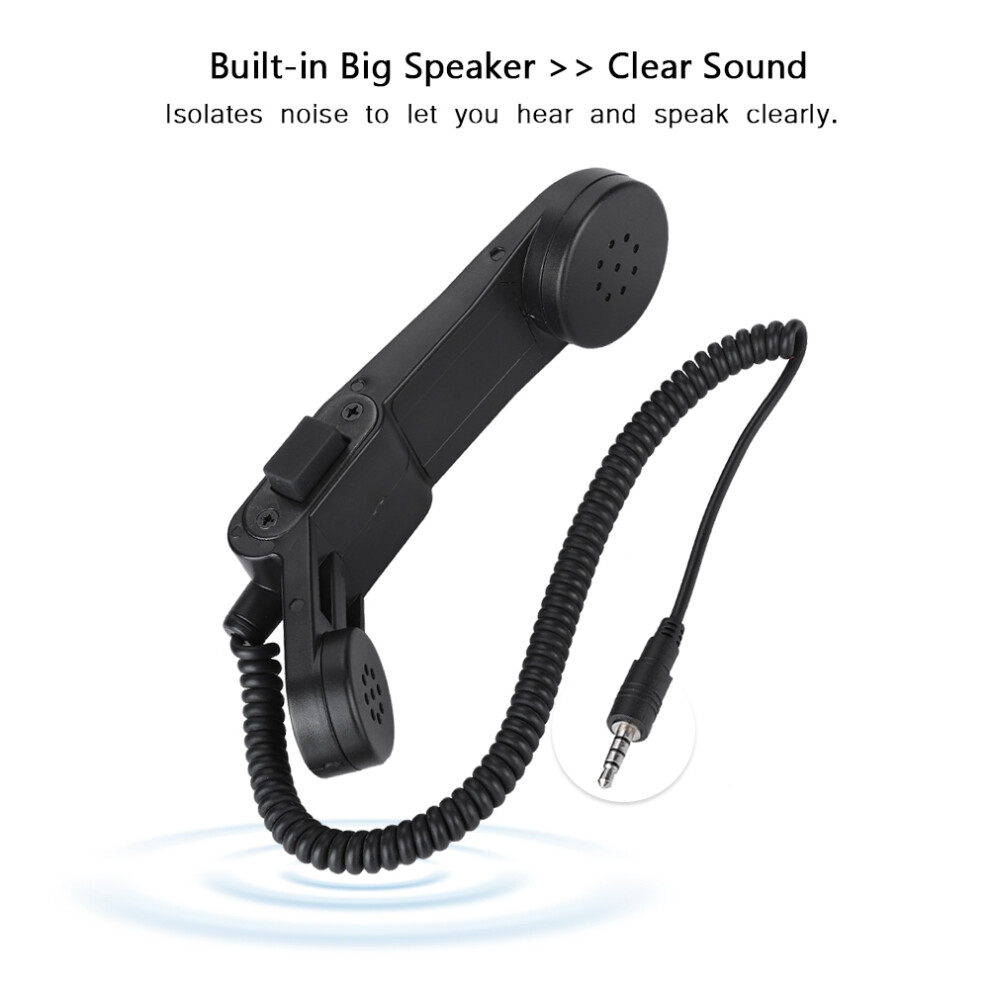 3.5mm Plug Handheld Speaker Microphone for Military & Hunting, Black-image-OPC-PJ6XBBQ-NEW