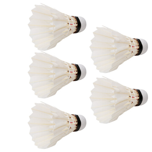 5PCS Durable Feather Badminton Balls for Indoor & Outdoor Training