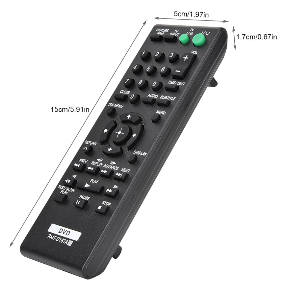 Replacement Remote Control Commander for Sony RMT-D187A DVD Player