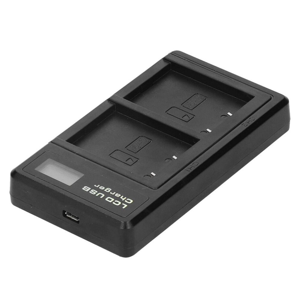 Lcd Display Screen Lithium Battery Double Charge Charger Usb Charging Base For Npw126