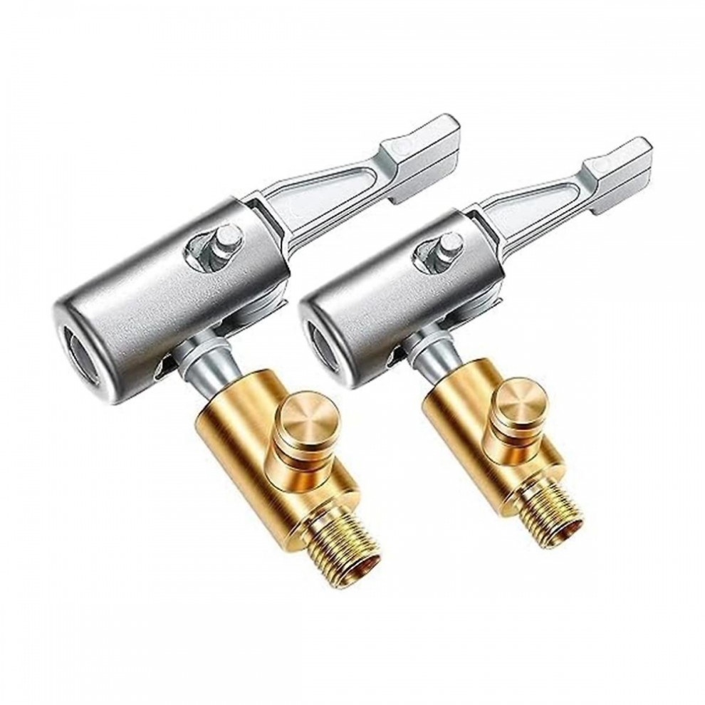 2Pcs Lock on Air Chuck Tire Inflator,Metal Locking Tire Air Chuck with Air Release Valve,8mm Standa-image-OPC-PJ6XD5H-NEW