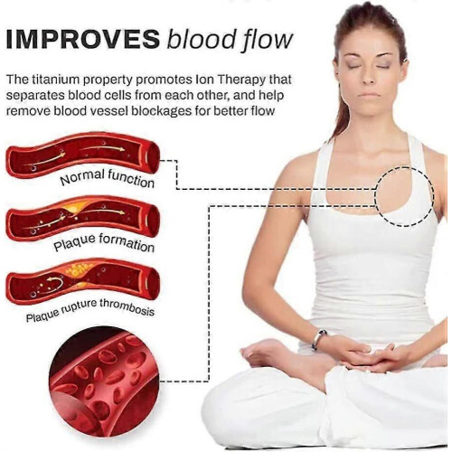 （4 pcs)Titanium Detox Lymphunclog Wristband Men Magnetic Bracelets 2
