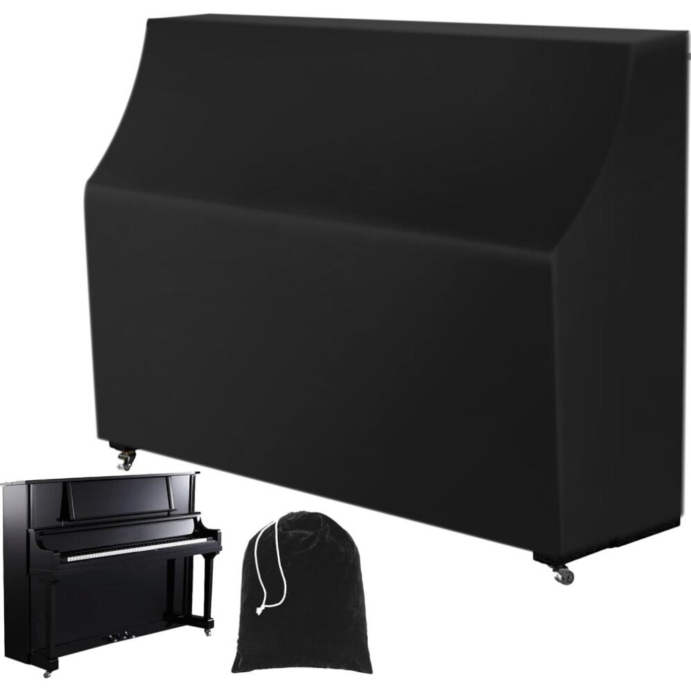 Upright Piano Keyboard Dust Cover, Stretchy Music Dirt Proof Keyboard Cover With Durable Elastic & Cord Lock Must Have Piano Accessories