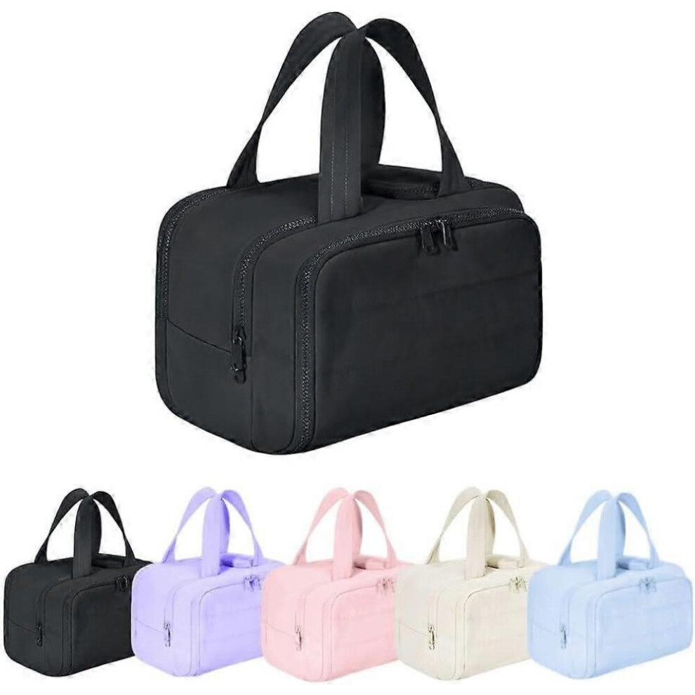 ï¼Black)Travel Toiletry Bag, 2025 New Version Portable Travel Wash Bag, Suitable compatible with Both Men and Women (Black)-image-OPC-PJ6XDQX-NEW