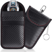 2 Pack Faraday Pouch for car Keys-Car Key Signal Blocking Pouch-RFID Blocker Bag for Car Security-Anti-Theft Remote Entry Keyless Protect