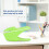 Compact ABS No Staple Book Stapler Binding Machine Green Color 4