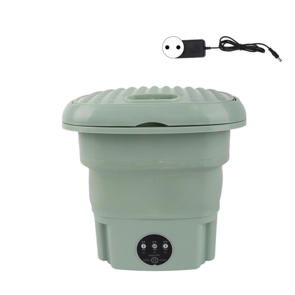 (green) Portable Mini Washing Machine Folding Underwear Socks Washer For Student Dormitories Apartments