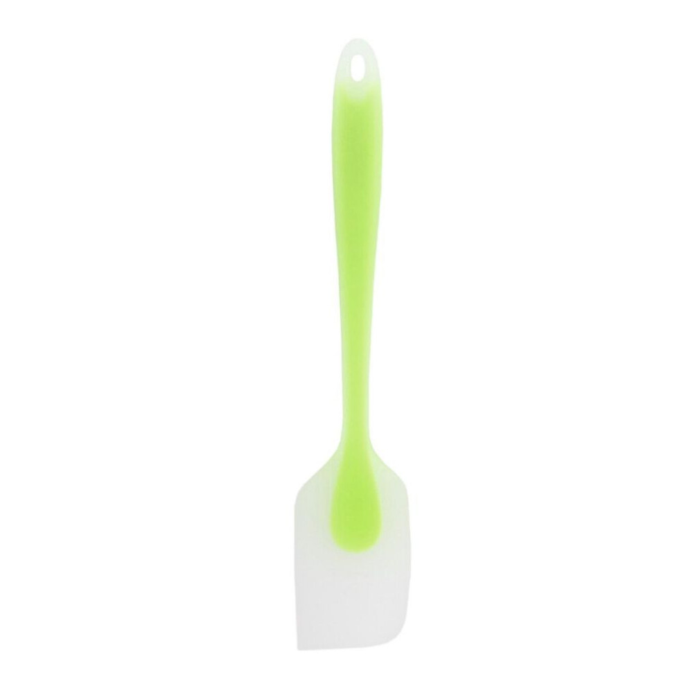 (Green) Silicone Spatula Translucent Integrated Full Wrapped Portable Heat Resistant Kitchen Diy Baking