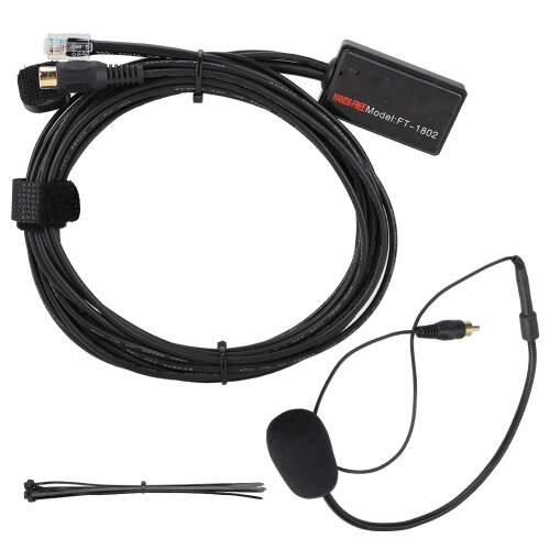 6 Pin Handsfree Microphone for Car Radios, Black, 3m Cord 1