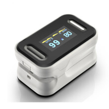 Monitor LED blanco de glucosa y oxígeno en sangre, kit portátil inteligente para pruebas de glucosa en sangre para personas mayores