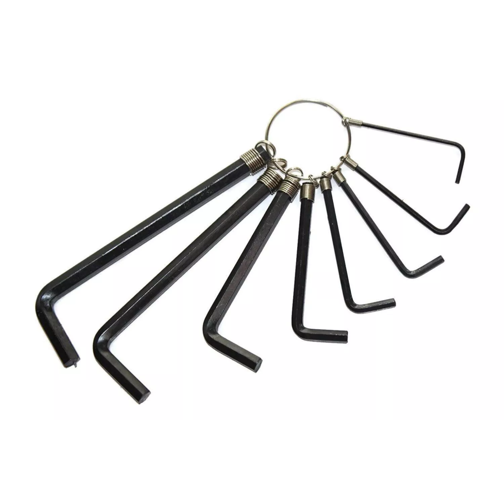 Strong Metric Imperial Hex Hexagon Allen Alan Key Wrench Set Keyring Holder 8Pc 82374150